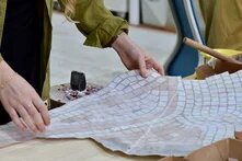 Fragment of mosaic print