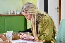 Mosaic Artist, Gosia working