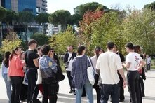 participants walking