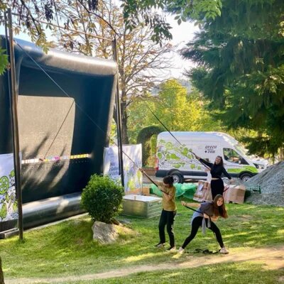 Mobile cinema, Student City Welcoming Week, Tirana, Oct. 2024