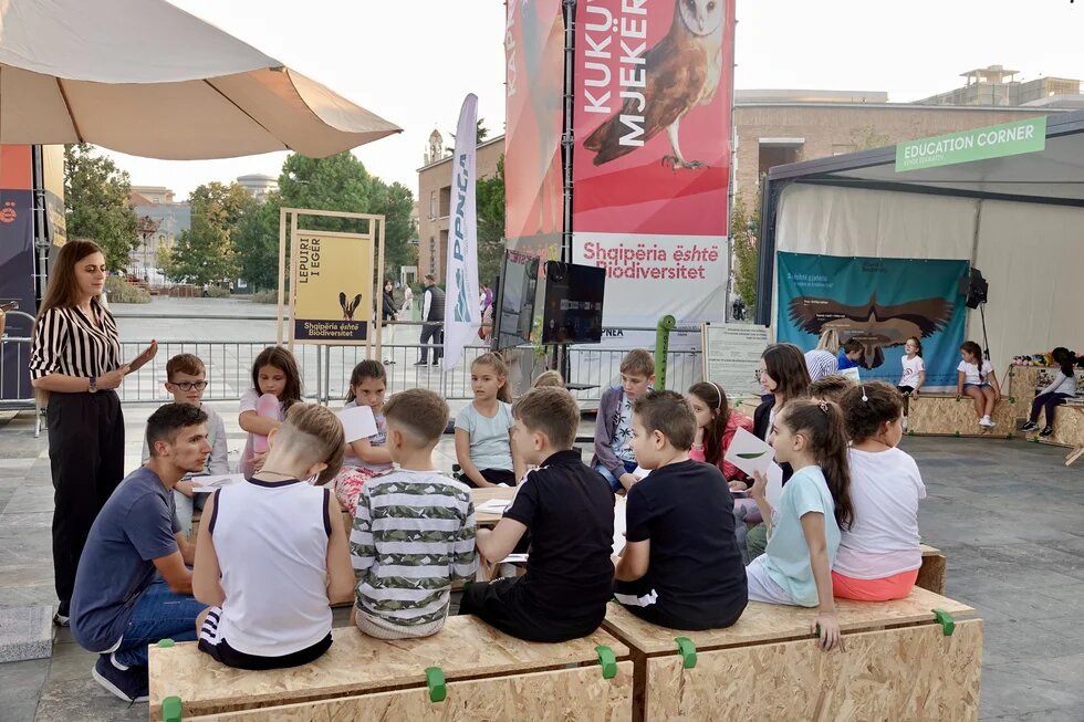 Education corner, 'Albania is Biodiversity' Resource Hub, Tirana, Oct. 2023