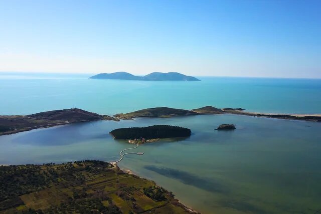 Aerial view of the Narta Lagoon